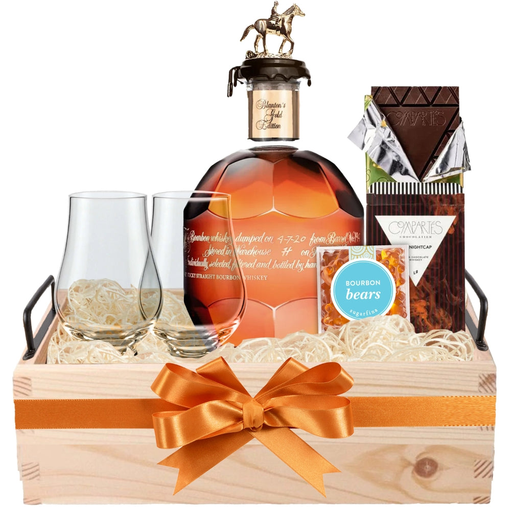 Blanton's Bourbon Choice With Glencairn Glasses Gift Set | Bottle Engraving