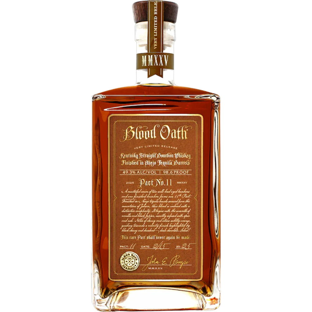Blood Oath Pact No. 11 Kentucky Straight Bourbon Whiskey | Bottle Engraving