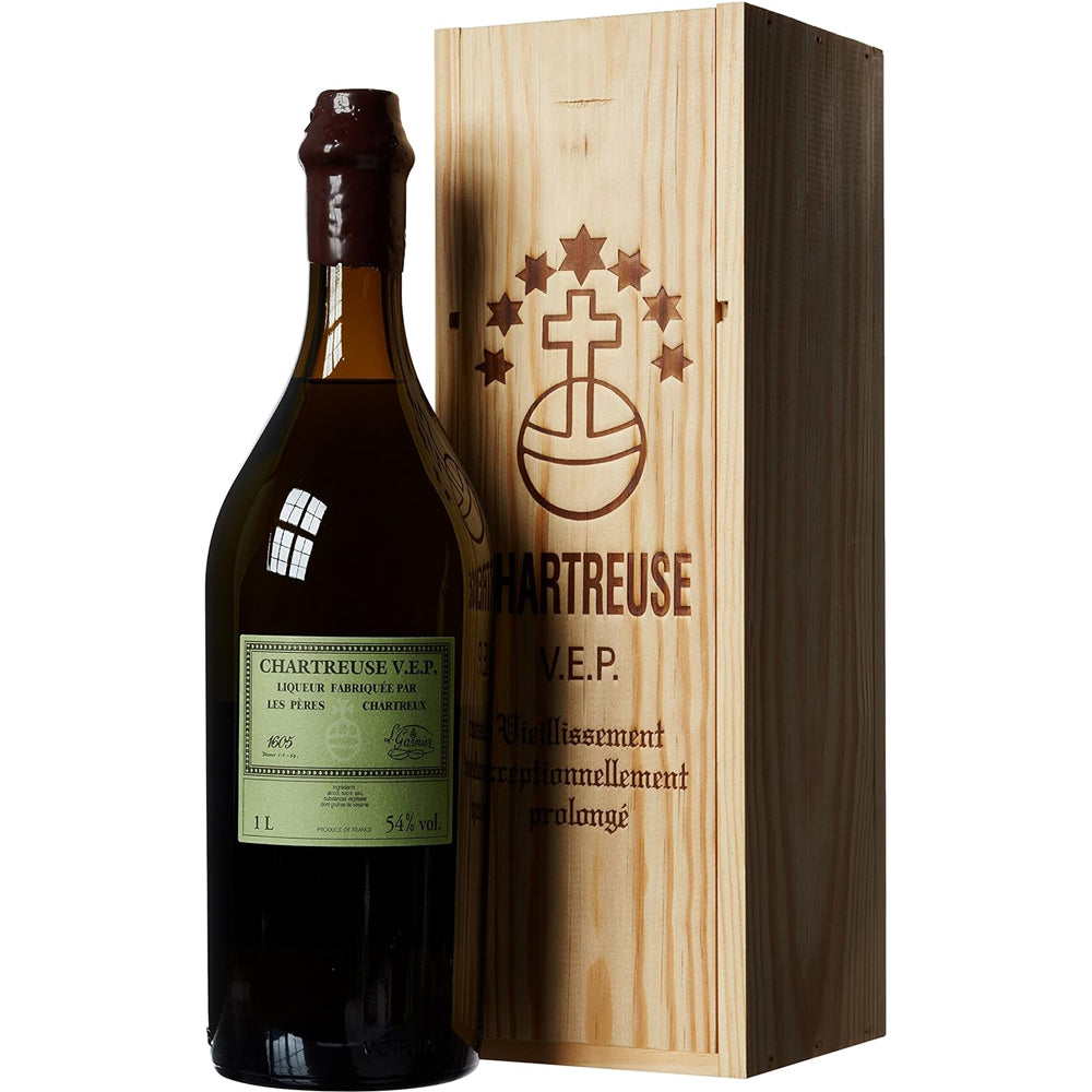 Chartreuse V.E.P. Green Liqueur Exceptionally Prolonged Ageing Herbal Liqueur | Bottle Engraving