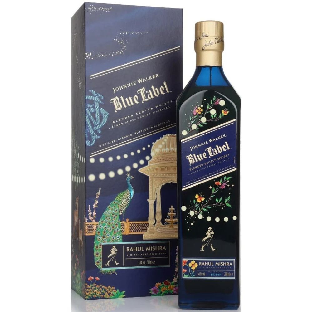 Johnnie Walker Blue Label X Rahul Mishra Limited Edition Whisky | Bottle Engraving LLC