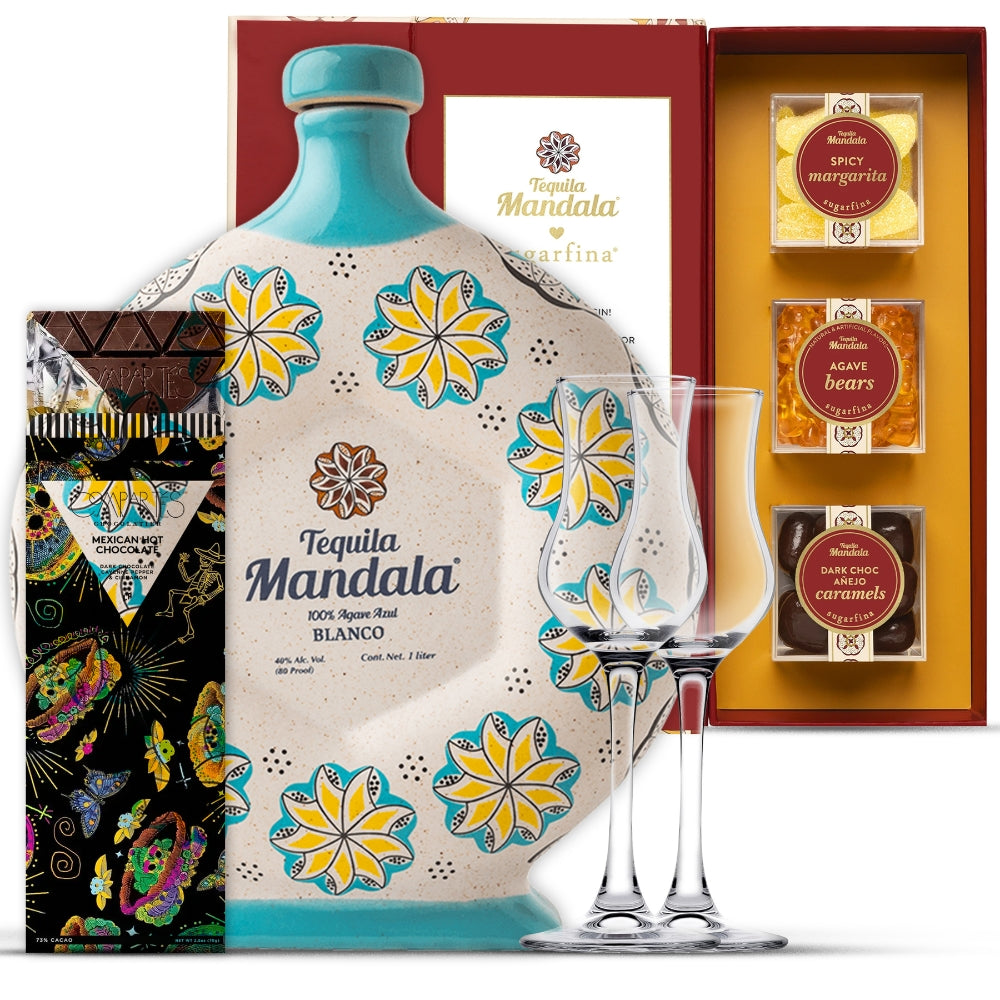 Mandala 100% Agave Azul Blanco Luxury Gift Set | Bottle Engraving
