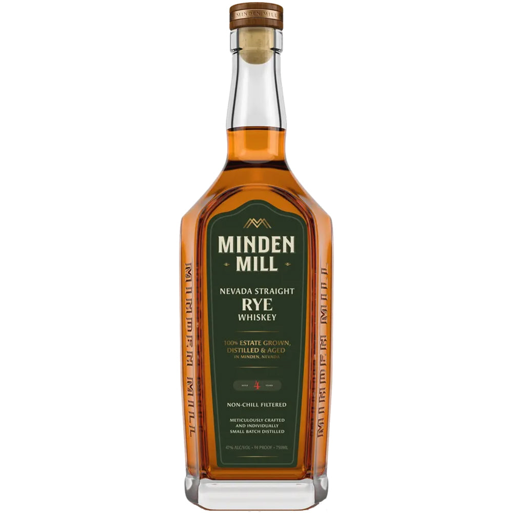 Minden Mill Nevada Straight Rye Whiskey | Bottle Engraving