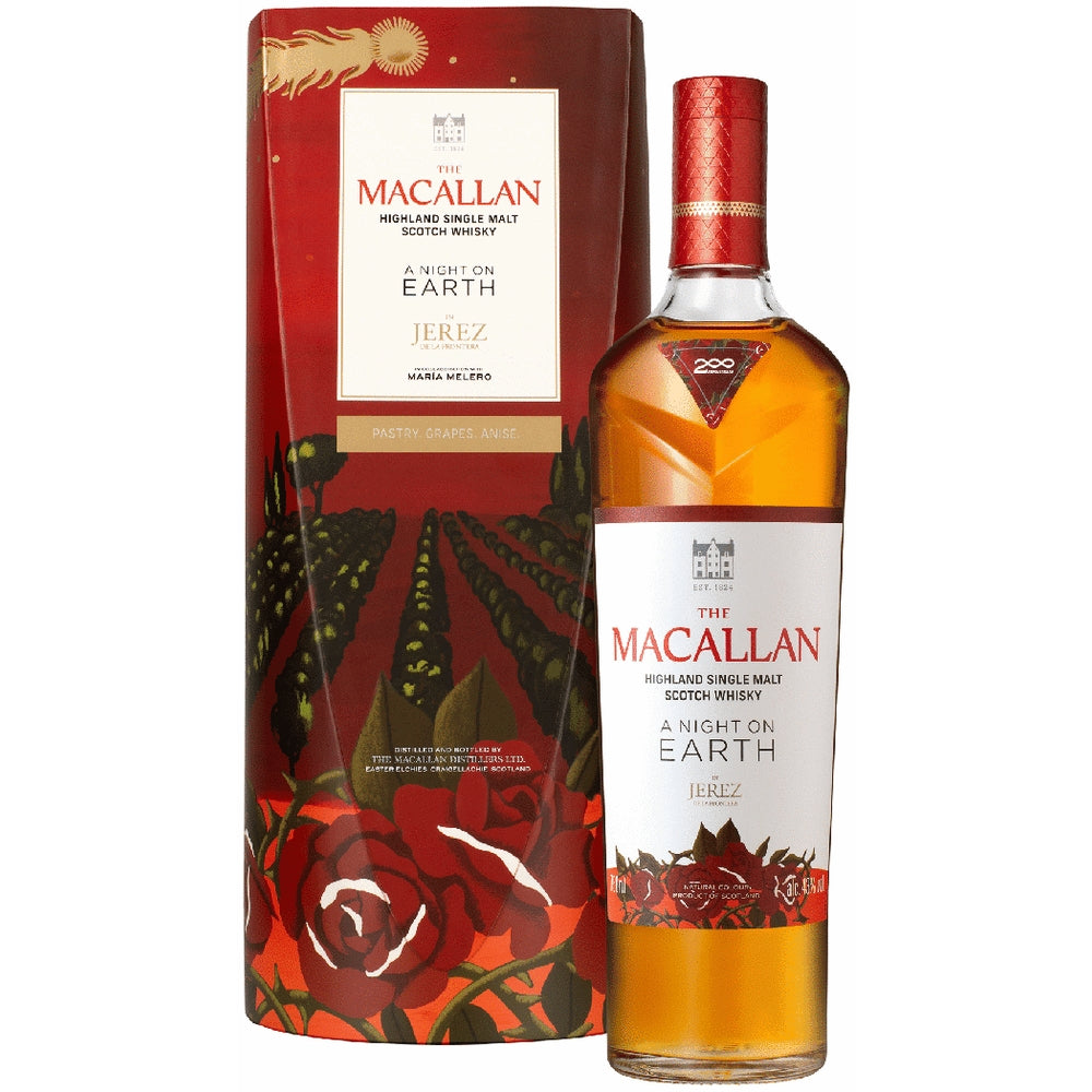 The Macallan A Night on Earth in Jerez Sherry Cask Single Malt Whiskey | Bottle Engraving LLC