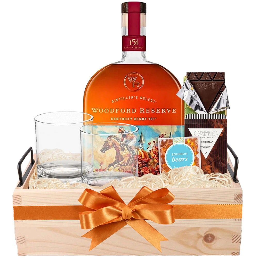 Woodford Reserve Whiskey With Glasses Gift Set - Bottle Engraving