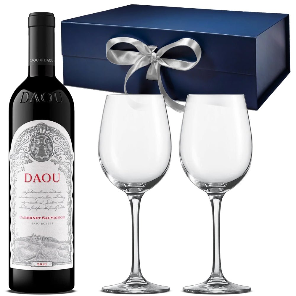 Daou Cabernet Sauvignon Gift Set with Elegant Wine Glasses - Bottle Engraving