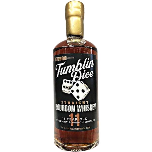 Deadwood Tumblin Dice 11 Year Straight Bourbon Whiskey - Bottle Engraving