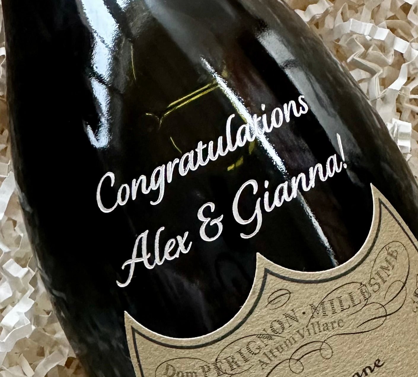 Dom Pérignon Champagne France - Bottle Engraving