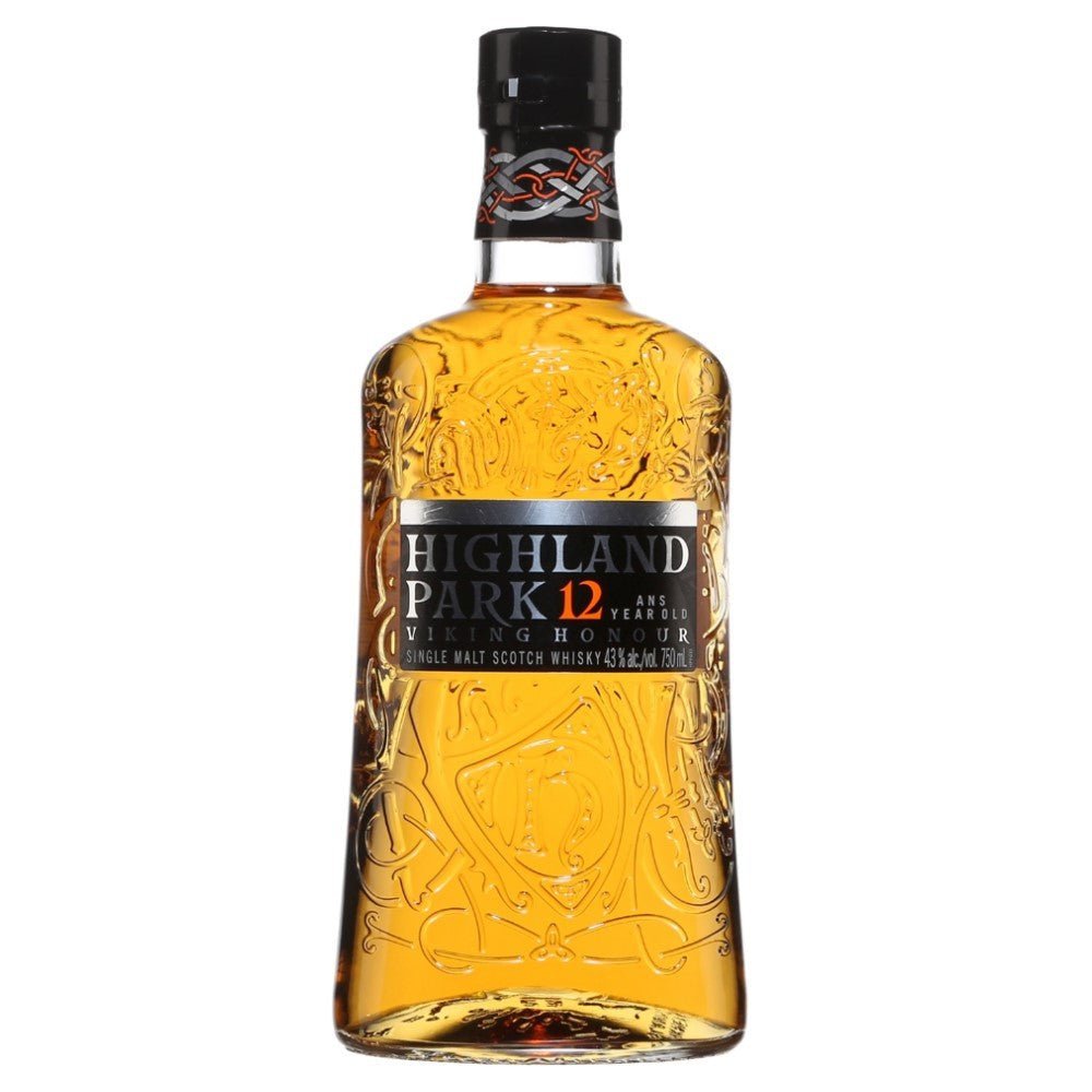 Highland Park 12 Year Old Scotch Whiskey - Bottle Engraving