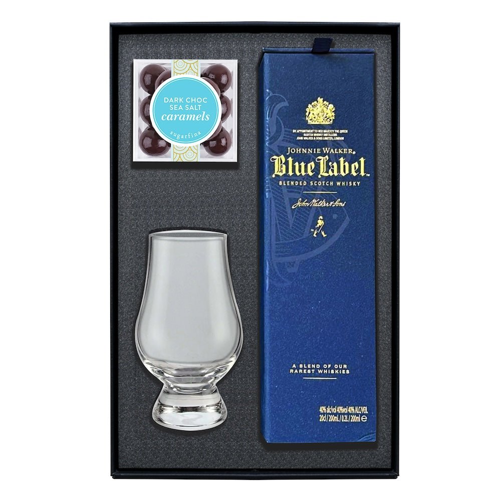 Johnnie Walker Blue Label Blended Scotch Whiskey 200ml Bottle Gift Set - Bottle Engraving