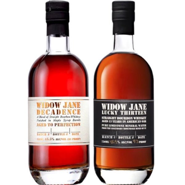 Widow Jane Decadence and Lucky Thirteen 2022 Bourbon Whiskey Bundle - Bottle Engraving