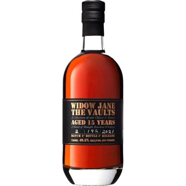 Widow Jane's The Vaults 15 Year Old Straight Bourbon Whiskey - Bottle Engraving