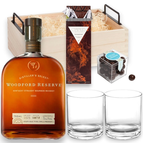 Customized Woodford Reserve Whiskey Gift Set Bottle Engraving