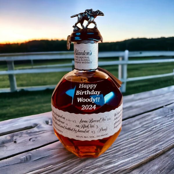 Blanton's Bourbon Selection With Glencairn Glasses Gift Set - Bottle Engraving