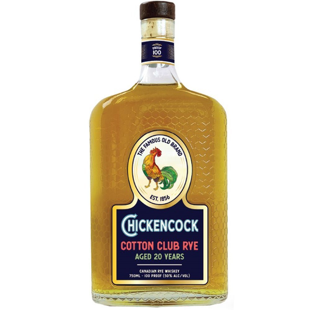 Chicken Cock 20 Year Cotton Club Rye Whiskey - Bottle Engraving