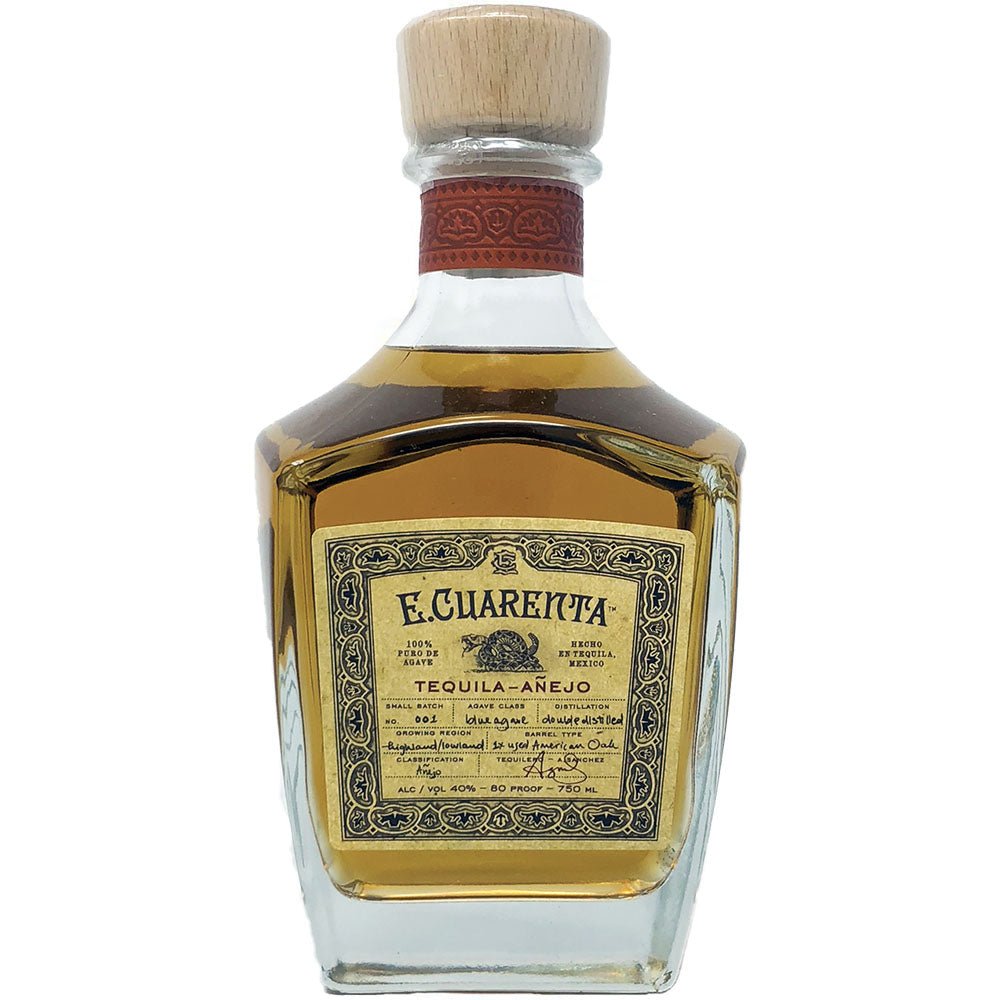 E Cuarenta Anejo Tequila - Bottle Engraving