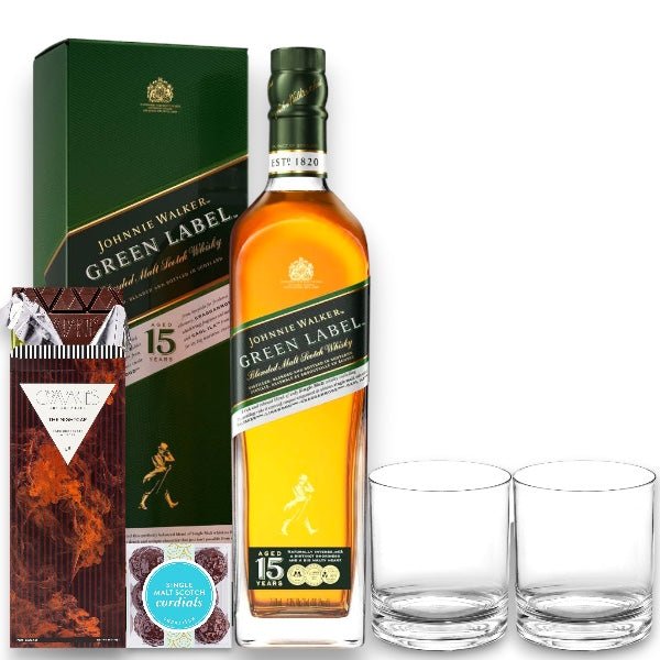 Johnnie Walker Green Label Blended Scotch Whiskey Gift Set - Bottle Engraving