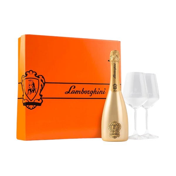 Lamborghini Oro Vino Spumante Sparkling Wine Gift Set - Bottle Engraving