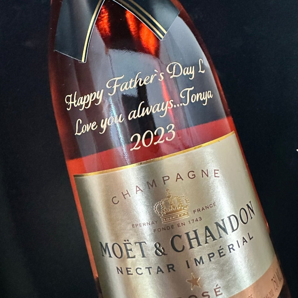 Moët & Chandon Engraved Nectar Imparial Bottle of Champagne