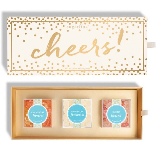 Sugarfina Cheers Champagne Candy Bento Box - 3 Piece - Bottle Engraving