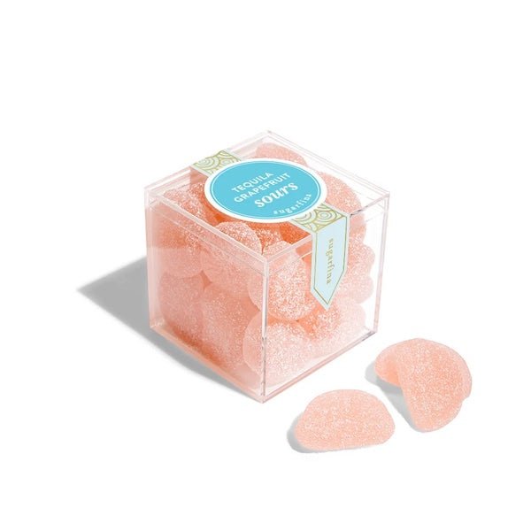 Sugarfina Tequila Grapefruit Sour Gummy Candy Cube - Bottle Engraving