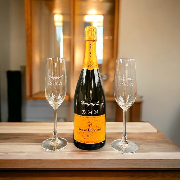 Veuve Clicquot Brut Champagne Engraved Bottle - Bottle Engraving