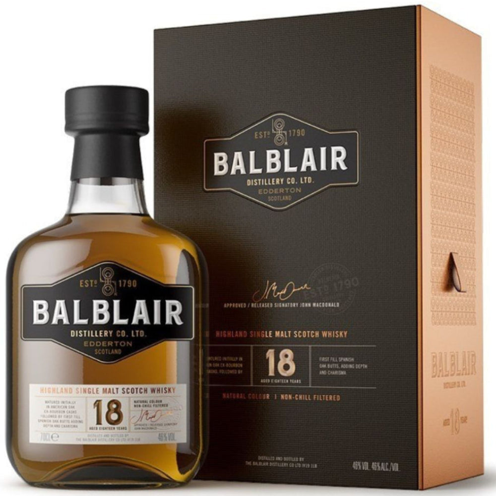 Balblair Distillery 18 Years Old Whisky | Bottle Engraving LLC