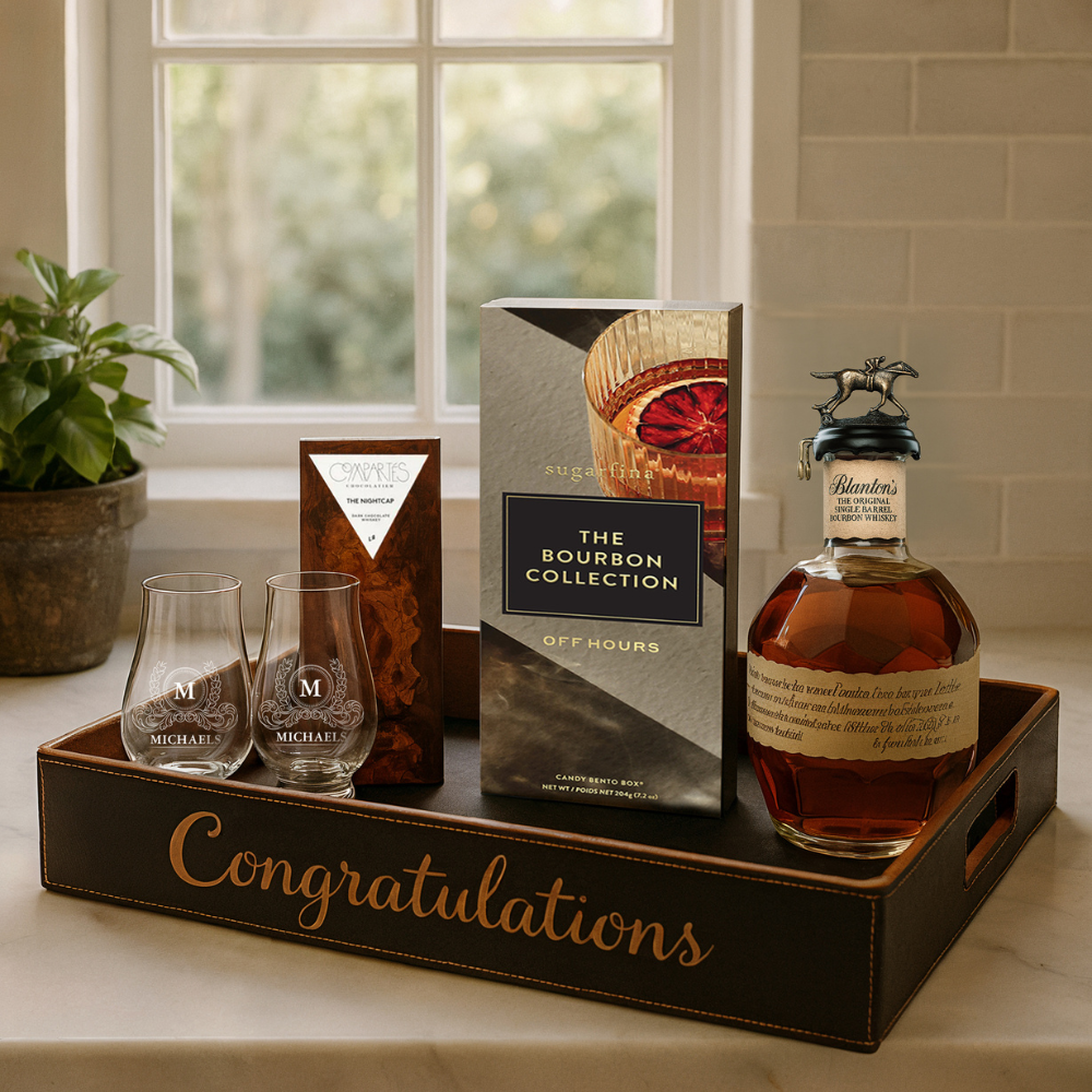 Blanton’s Original Single Barrel Bourbon Premium Gift Set | Bottle Engraving LLC