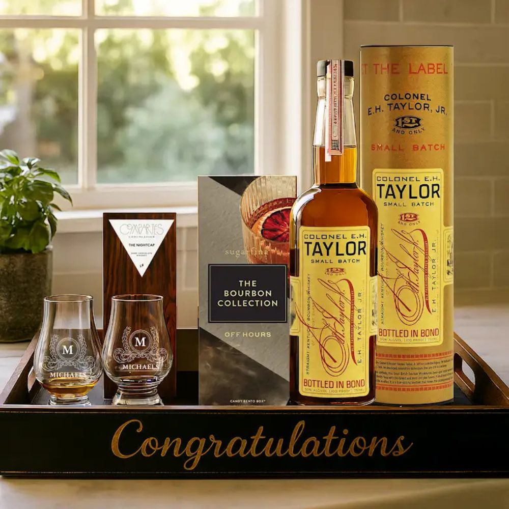 Colonel E.H. Taylor Small Batch Bourbon Premium Gift Set | Bottle Engraving LLC