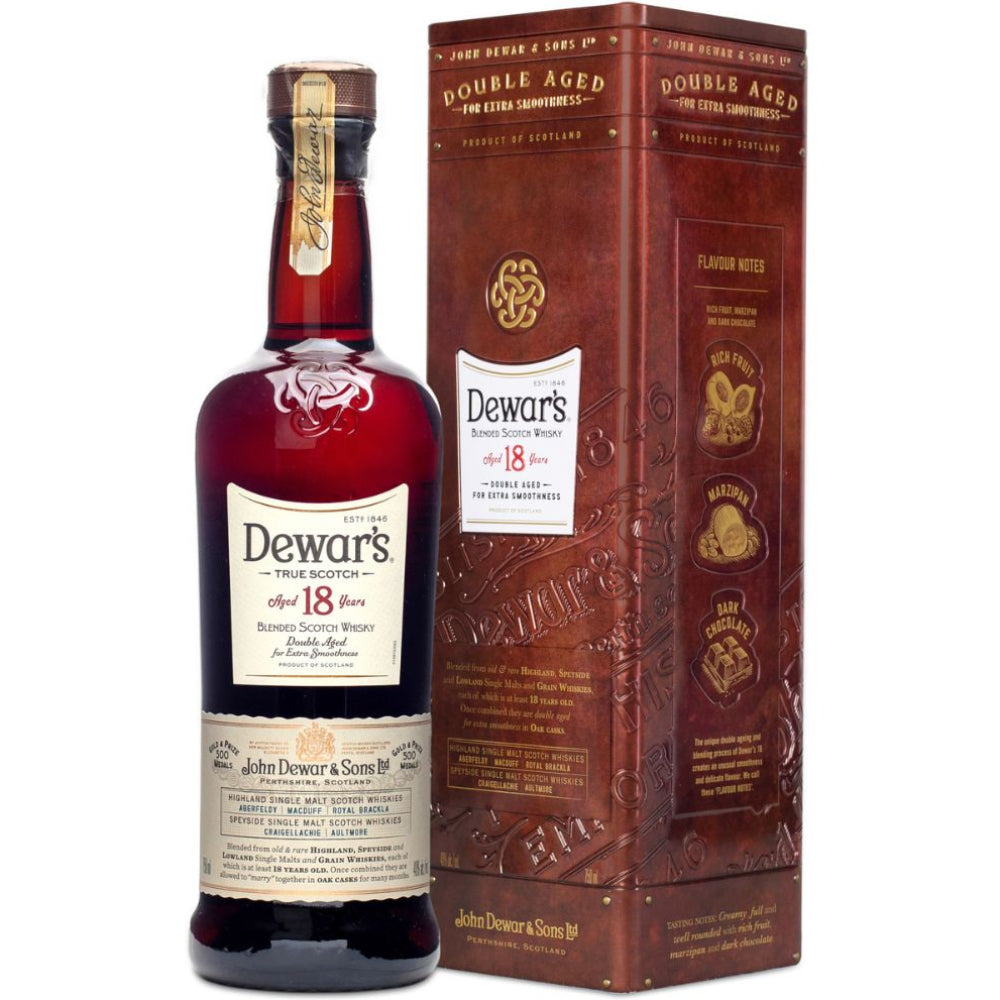 Dewar's The Vintage Double Aged 18 Year Old Blended Scotch Whiskey | Bottle Engraving LLC