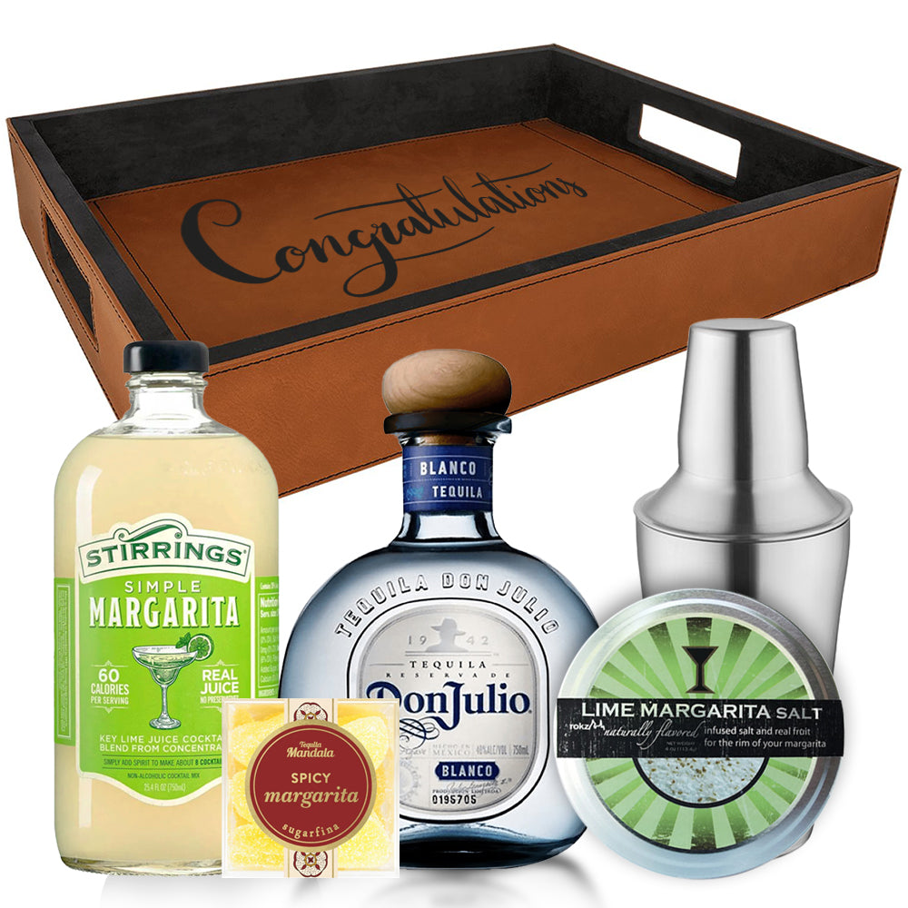 Don Julio Blanco Tequila Margarita Gift Set - Bottle Engraving