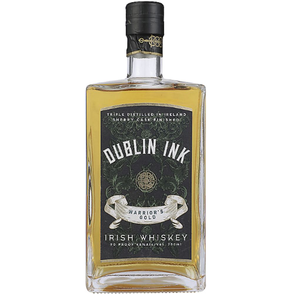 Dublin Ink Warriors Gold Irish Whiskey Sherry Cask Finished | Bottle Engraving LLC