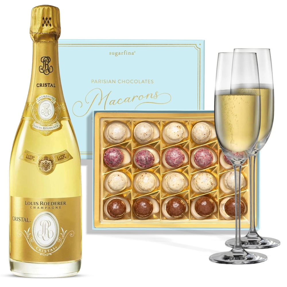 Louis Roederer Cristal and Parisian Macarons Champagne Gift Set