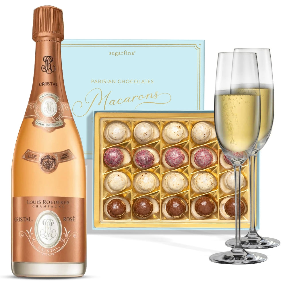 Louis Roederer Cristal and Parisian Macarons Champagne Gift Set