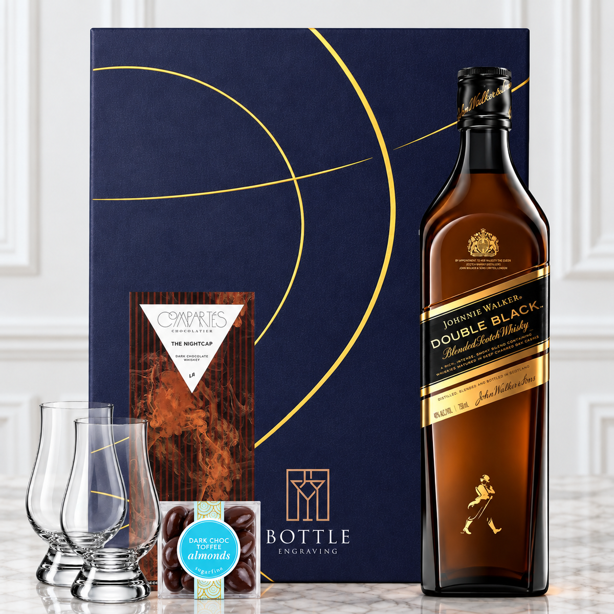 Johnnie Walker Black Label パブミラー Johnnie Walker Black Double Black – Bottle Engraving