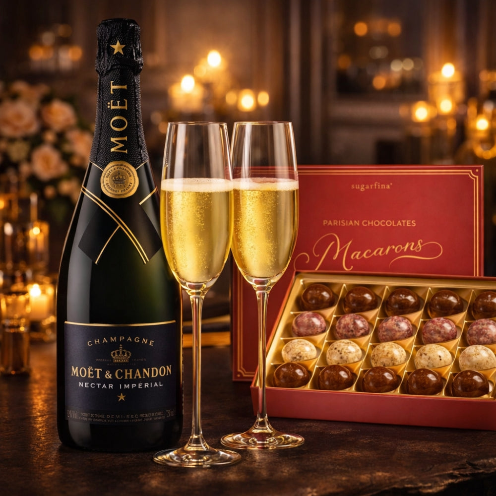 Moet & Chandon and Parisian Macarons Champagne Gift Set with
