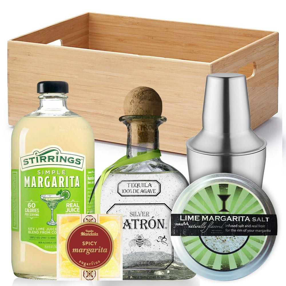 Patrón Silver Tequila Margarita Gift Set | Bottle Engraving