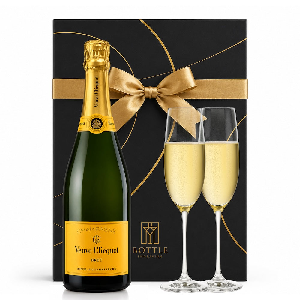 Veuve Clicquot Engraved Flutes – Bottle Engraving
