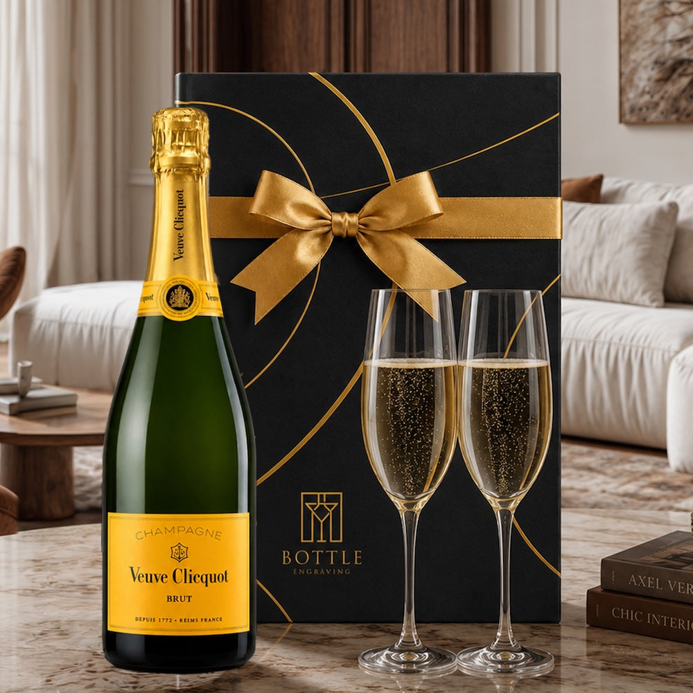 Veuve Clicquot Engraved Flutes – Bottle Engraving