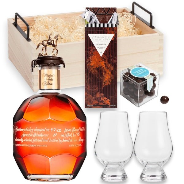 Blanton's Bourbon Choice With Glencairn Glasses Gift Set - Bottle Engraving