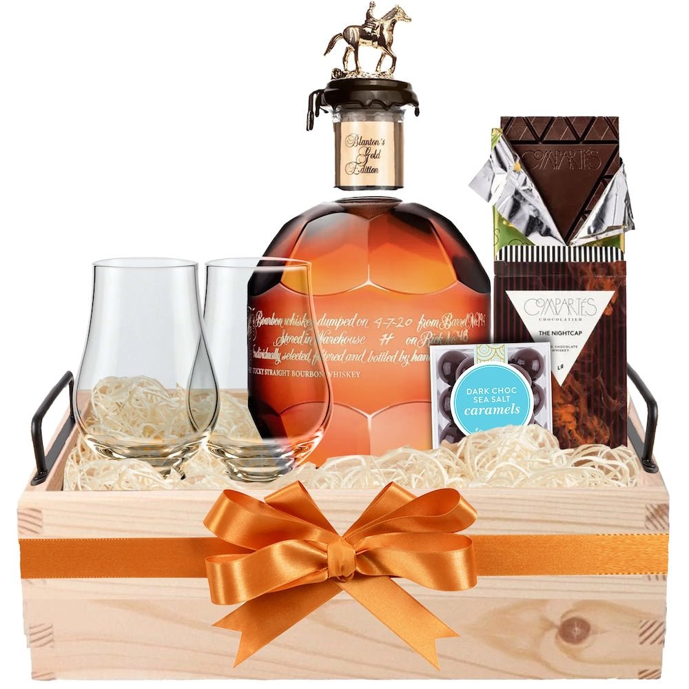 Blanton's Bourbon Choice With Glencairn Glasses Gift Set - Bottle Engraving