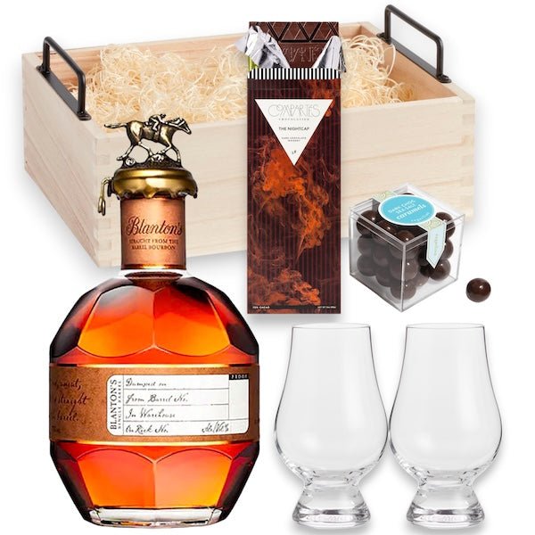 Blanton's Bourbon Choice With Glencairn Glasses Gift Set - Bottle Engraving