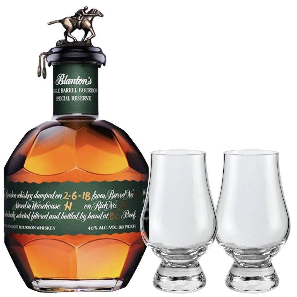 Blanton's Bourbon Selection With Glencairn Glasses Gift Set - Bottle Engraving