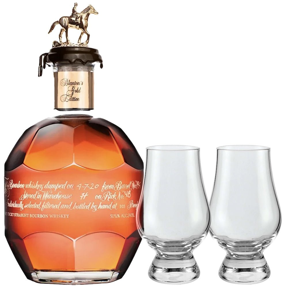 Blanton's Bourbon Selection With Glencairn Glasses Gift Set - Bottle Engraving