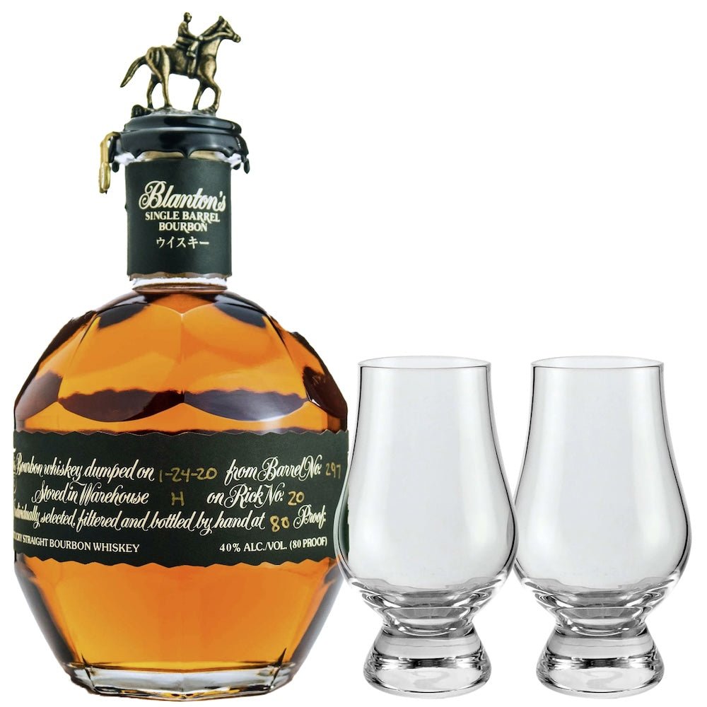 Blanton's Bourbon Selection With Glencairn Glasses Gift Set - Bottle Engraving