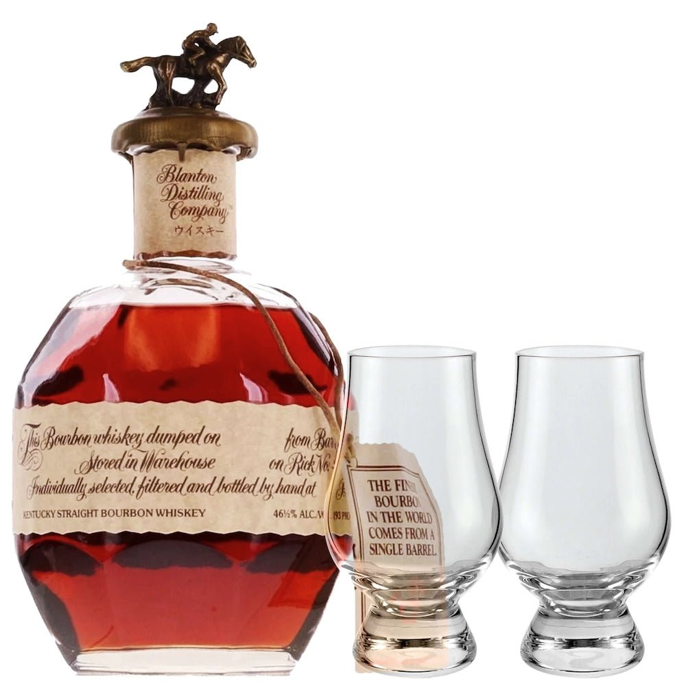 Blanton's Bourbon Selection With Glencairn Glasses Gift Set - Bottle Engraving