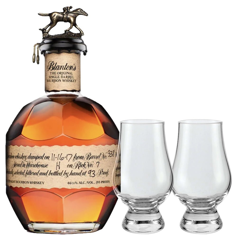 Blanton's Bourbon Selection With Glencairn Glasses Gift Set - Bottle Engraving