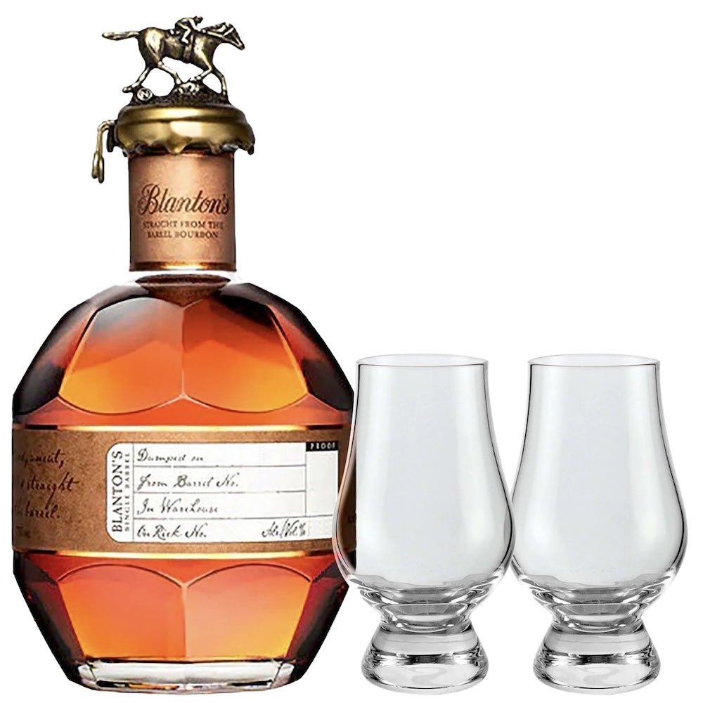 Blanton's Bourbon Selection With Glencairn Glasses Gift Set - Bottle Engraving