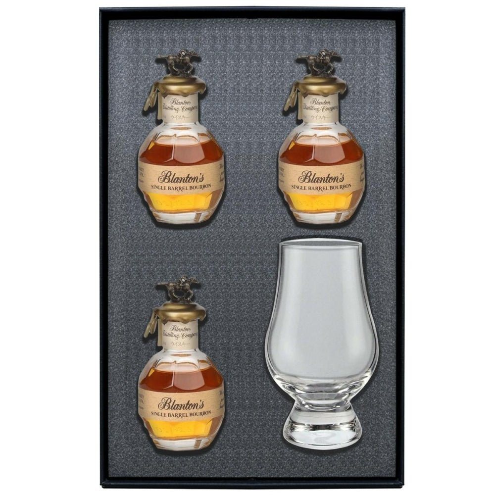 Blanton’s Original Single Barrel 3 x 50ml with Glencairn Glass Gift Box - Bottle Engraving