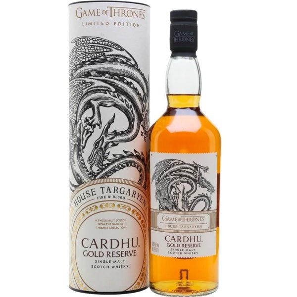 Cardhu Game of Thrones "House Targaryen" Gold Reserve Single Malt Scotch Whisky - Bottle Engraving