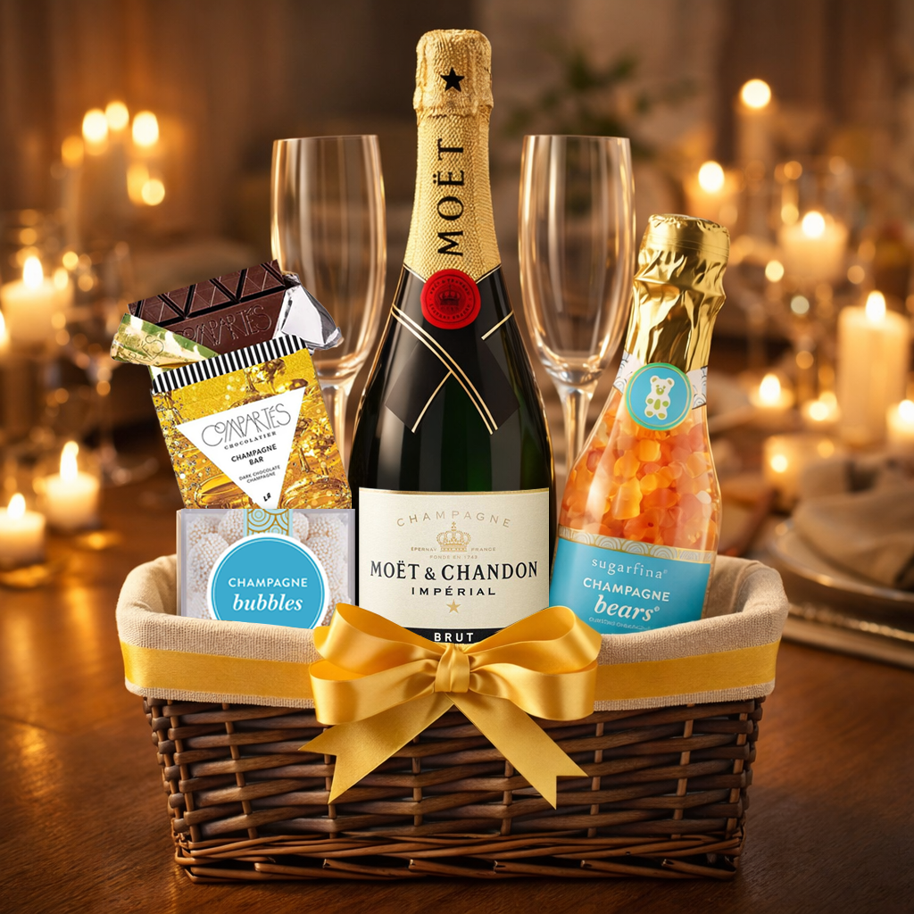 Moët & Chandon Gift Basket – Bottle Engraving